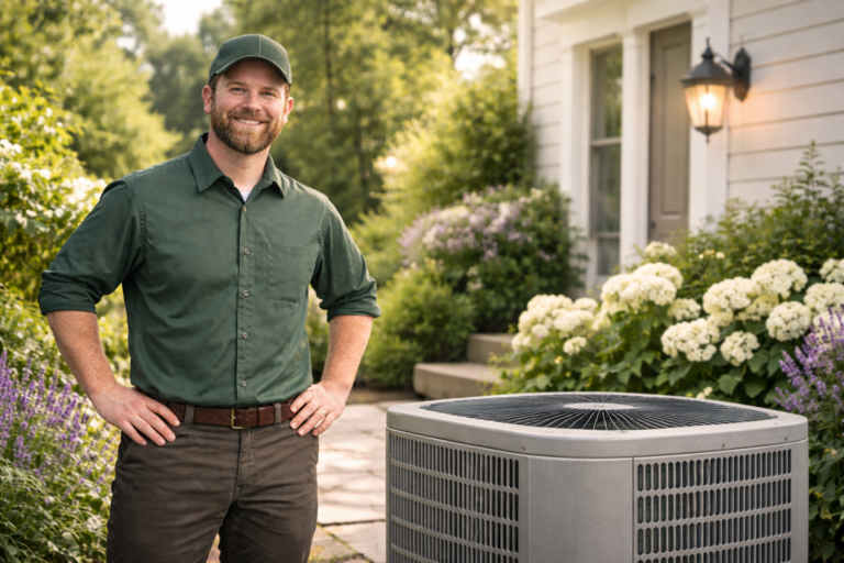 Springtime HVAC service in the neighborhood